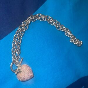 Elegant Silver Heart Necklace